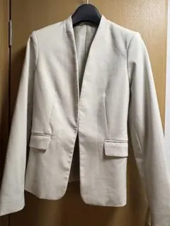 GU ノーカラージャケット S ベージュ