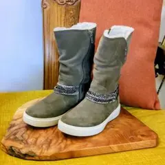 ecco GORE-TEX キッズ ブーツ 本革スエード 裏ボア17cm 子供靴のサムネイル