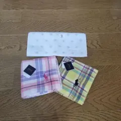 ポロ・ラルフ・ローレン・KEYUKA タオルハンカチ 3枚セット