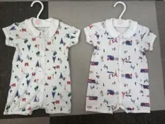 PETIT BATEAU ロンパース 2枚セット 67cm 6m プチバトーのサムネイル