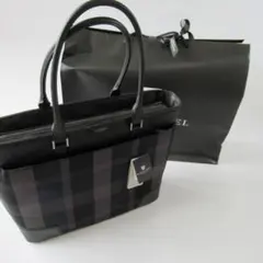 ブラックレーベルクレストブリッジ トーナルクレストブリッジチェックトートバッグのサムネイル