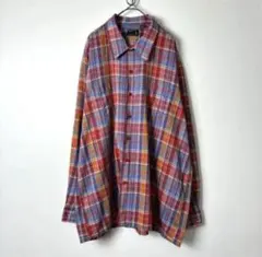 70s J.C PENNY チェック柄 長袖シャツ XLのサムネイル