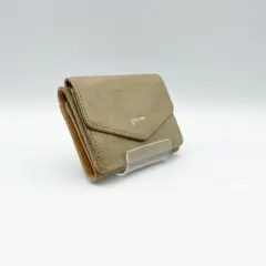 【genten（ゲンテン）】二つ折り財布 ピアチェーレ フラップ レザー カーキのサムネイル