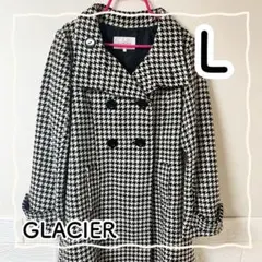 【美品】Honeys 千鳥柄 コート 秋冬 冬服 レディース ブラック 上着のサムネイル