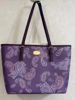 MICHAEL KORS パープル ペイズリー トートバッグ 訳ありです