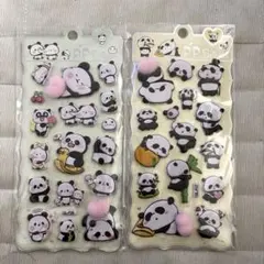 【即日発送】パンダ 肉球シール　おしりシール　立体シール 3Dシール ぷにぷに