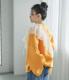 オーバーサイズボンディングスウェット（yellow）