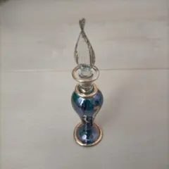 エジプト ガラス香水瓶 パフュームボトル アロマオイル ブルー パープル 青 紫