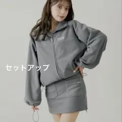 Chico フリース セットアップ グレー