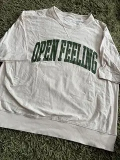 GU OPEN FEELING ロゴTシャツ アイボリー Sサイズのサムネイル