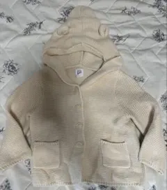 baby GAP クマ耳フード付きカーディガン 12-18ヶ月