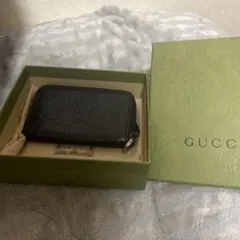 GUCCI ブラックレザー コインケース