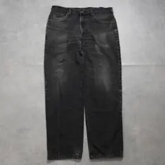 Lee リー W35 ブラックデニム ボトム パンツ 古着 黒 16254