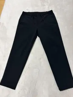 無印良品　防風裏起毛ストレッチテーパードパンツ紳士Ｌ・黒