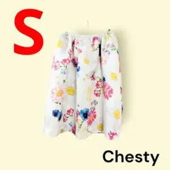 Chesty　チェスティ　小川淳子　花柄スカート　日本製　S　匿名配送