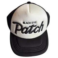 ブラックアイパッチ メッシュキャップ 白黒