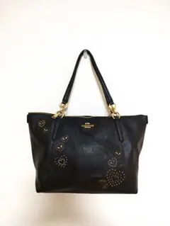 COACH　黒レザー　トートバック