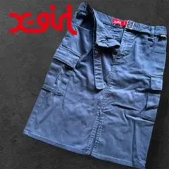 【xgirl】エックスガール デニム タイトスカート スリット ポケット 膝丈