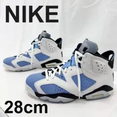NIKE エアジョーダン 6 レトロ UNC ホワイトxライトブルー 28cm