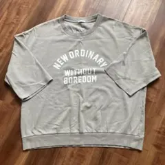 ロゴプリント 半袖スウェット グレー