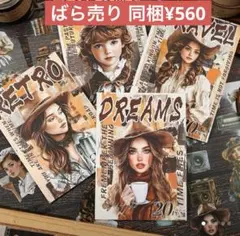 PET ステッカーブック レトロファッション ガール 1冊20シート