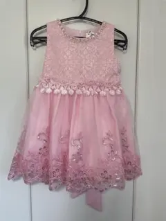 キッズドレス ピンク フォーマルドレス　結婚式　発表会110cm