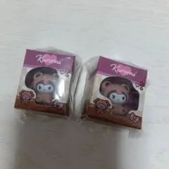 Kuromi くま型キーホルダー 2個セット