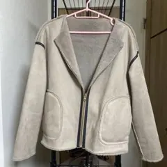 Techichi リバーシブルファームートンブルゾン モカ