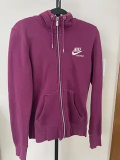 【値下げ交渉◎】【Nike】パープル ジップアップパーカー Sサイズ裏起毛
