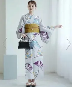 新品】utatane 浴衣 兵児帯 2点セット ラムネ色の扇面と儚い花 - メルカリ