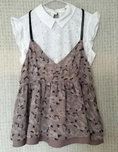 RETRO GIRL花柄トップスキャミフリル ビスチェペプラムシルエットのサムネイル