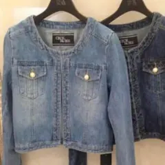 CECIL Mc BEEデニムノーカラージャケット