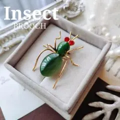 昆虫 翡翠 ジェイド インセクト ブローチ 甲虫 吉兆虫 コガネムシ スカラベ