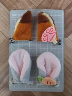 ズートピア　miniso　ニック　ジュディ　ヘアクリップ　2個　ファンキャップ