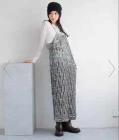 LOWRYSFARM ウネウネベロアキャミワンピ