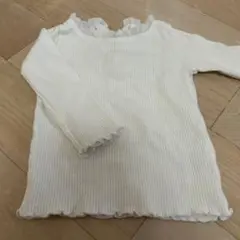 bransies フリル付きホワイトTシャツ 90