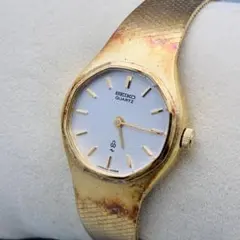 【ヴィンテージ・稼働品】SEIKO 43-7000 ゴールド クォーツ