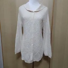 【Samansa Mos2】サマーニットカーディガン オフホワイト フリーサイズ