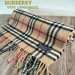 美品✨BURBERRY バーバリー ラムウール マフラー ノバチェック