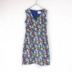 【新品】kate spade フラワー／Vネック／ノースリーブワンピース／4