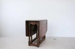 英国アンティーク木製ゲートレッグテーブル/ダイニング机バタフライ(94