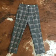 23区　スラックス グレー　チェック柄