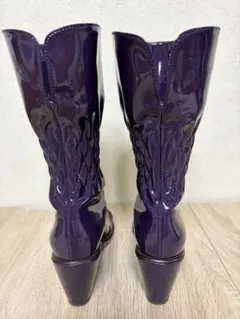 ダイアナ　エナメルブーツ　パープル　Sサイズのサムネイル