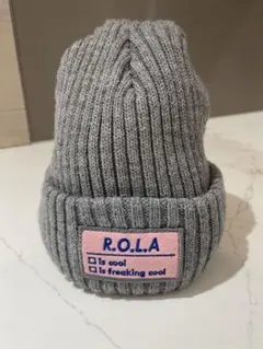 rolarola グレー ニット帽 R.O.L.A.