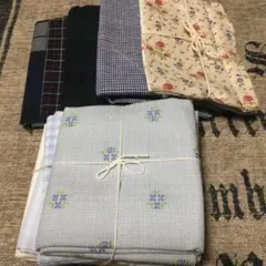 CHECK ＆STRIPE 生地セット ☆チェック＆ストライプ