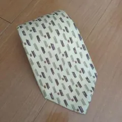 ランセル LANCEL ネクタイ イタリア製 シルク100% クリーム系