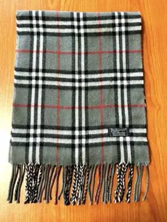 美品 BURBERRY バーバリー ロンドン ラムウール100%マフラー