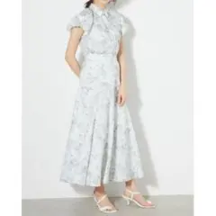 rienda V&A ブラウス フレアスカート セットアップ M ベージュ系