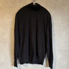 【ユニクロ】メリノタートルネックセーター ブラック