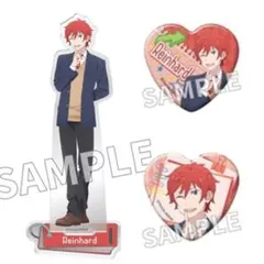 異世界学園生活 ラインハルト アクリルスタンドフィギュア 缶バッジ リゼロ